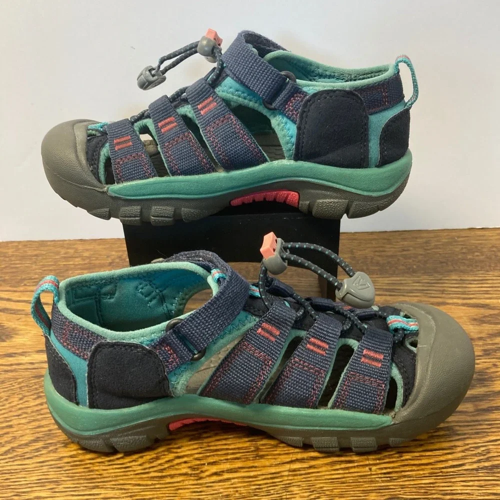 KEEN Newport H2 Kids Navy Blue Pink Green Sport Sandals Size 13 US 1012296